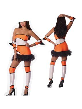 Sexy Nemo Halloween Costume Naughty Nem-Oh Cosplay Set Adult Size Extra-Sm/Sml